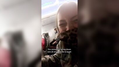 Laughing while everyone on plane freaking out