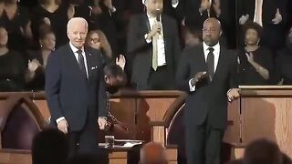 Biden said he used to go to Black church, then looked LIKE THIS during it