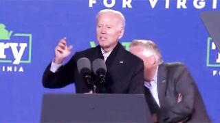 Crowd chants 'We Want Trump' when Joe Biden tries to speak