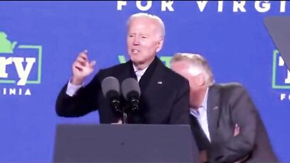Crowd chants 'We Want Trump' when Joe Biden tries to speak