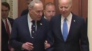 Schumer and Biden look like two old guys ready for bingo (video)