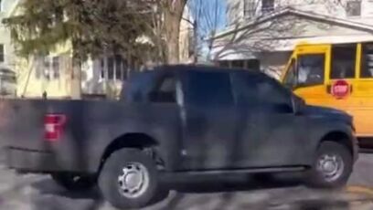 Wild cop car, school bus crash video is like a scene out of a movie