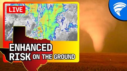 LIVE Tornado and gorilla hail chase in DFW area of Northeast Texas.