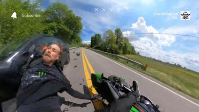 Extreme Speed Motorcycle Crash... OUCH!