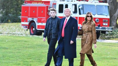 Barron's height reaches new high, now soaring over his father
