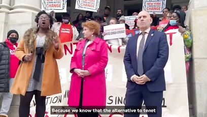 Evictions are violence: Democrat assemblywoman gaslights in public