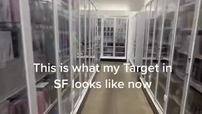 Video shows Target with merchandise locked up