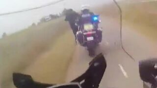 YCMTSU!! Guy on e-scooter leads police on chase, does NOT end well
