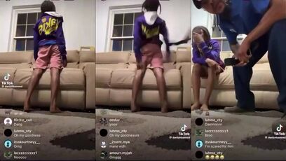 Father beats son with a belt on Instagram LIVE