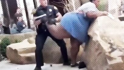 Officers dealing with a shoplifting suspect at Sephora