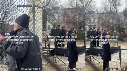 New Yorker heckles Zohran Mamdani to his face