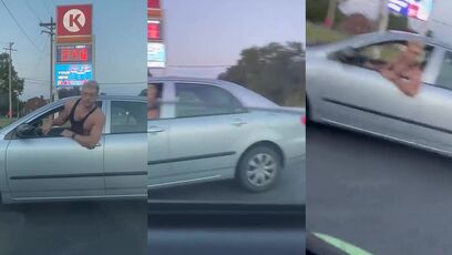 Tough talking dude gets BONKED on the head