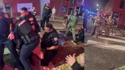 Memphis cops beat the crap out of thugs while National Guard provides backup