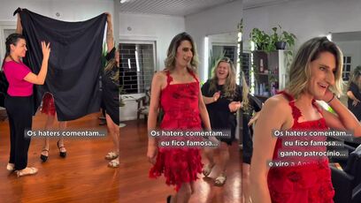 When you finally feel confident in your new red dress