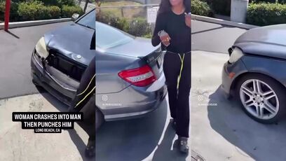 Accused of causing accident, then turns violent