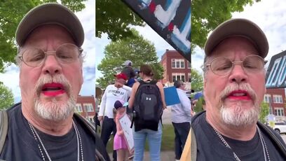 Democrat men are wearing red lipstick to protest Trump