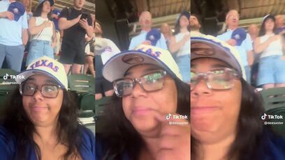 New trend shows miserable women recording themselves sitting during National Anthem