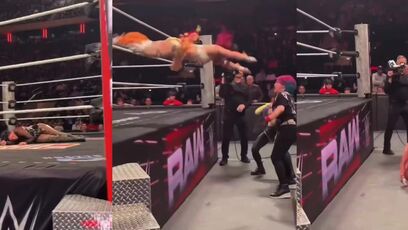 Iyo Sky lands on her neck during WWE accident