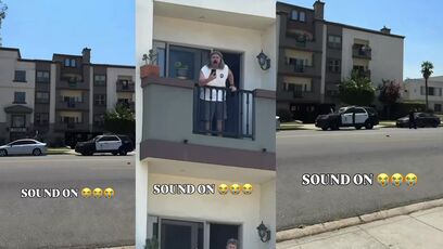 Drunk plumber arrested, but guy on balcony steals the show