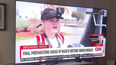 Kid gives CNN a STONE COLD response on Artemis II launch