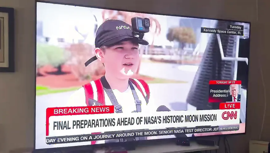 Kid gives CNN a STONE COLD response on Artemis II launch