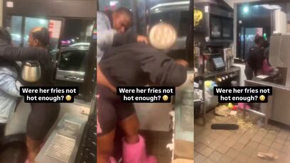 Welfare queen jumps through drive-thru window, gets BEATEN WITH A POT