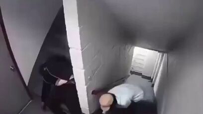 Ghetto hoodlum sets FIRE to a homeless man sleeping in the stairwell