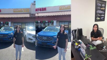 When dad makes you film the car dealership promo