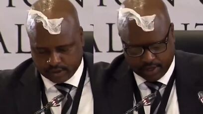Tissue Head: dude sweating during corruption hearing has hilarious mishap