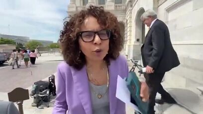 Rep. Kamlager-Dove, obviously a Deomcrat, says about Trump: “F*** his a**!”