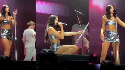 Dua Lipa performing "Pretty Please"