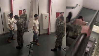 Dude swung at a soldier, then got his ass beat