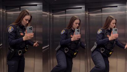 Lady cop rips off longest fart