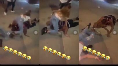 Woman protecting her unconscious boyfriend gets knocked out too