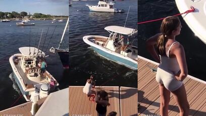 Almost sank the new boat on day one