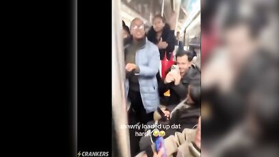She got harassed by a whole group, then dropped the HARD R on them