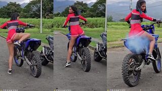 Going for a ride on the dirt bike