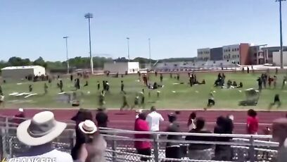 High school runner gets smacked from behind mid-race