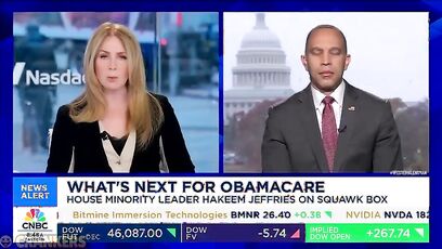 CNBC’s Becky Quick rolls eyes at Hakeem Jeffries for deflecting on questions