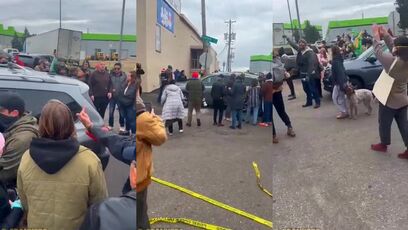 ICE pepper sprayed protesters right in the face