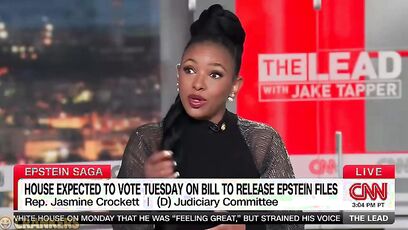 Jasmine Crockett says Mike Johnson is 'full of sh*t' after Epstein file statement