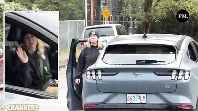 Portland's Crying Karen freaks out after getting BUSTED impeding ICE