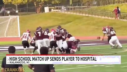 Football player pancakes opponent, fractures their spine