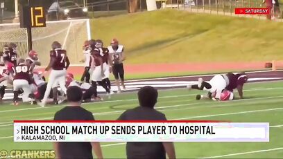 Football player pancakes opponent, fractures their spine