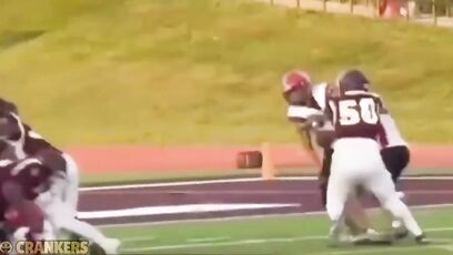 Football player pancakes opponent, fractures their spine