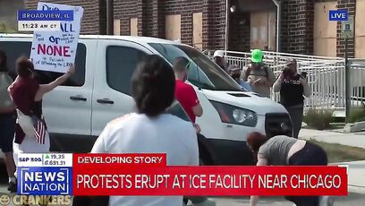 Leftists slash ICE tires during clash in Chicago