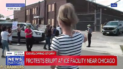 Leftists slash ICE tires during clash in Chicago