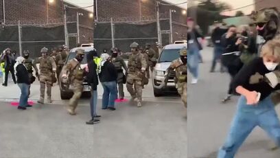 Democrat thrown to ground by ICE after getting in their faces