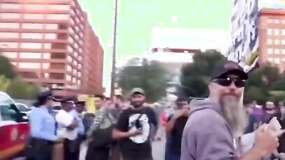 Guy does funniest thing ever to a protest