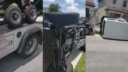 Woman destroys her Jeep instead of paying towing fee